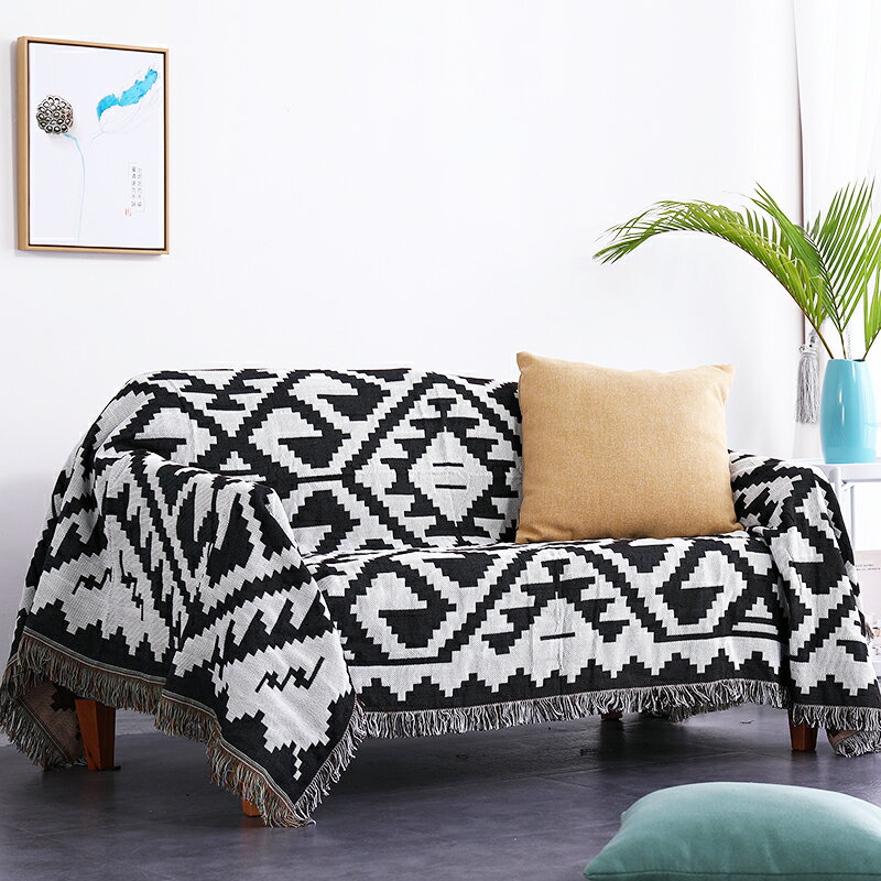 民族風沙發套ins全蓋雙面使用多功能沙發毯床尾搭毯DIY裝飾窗簾