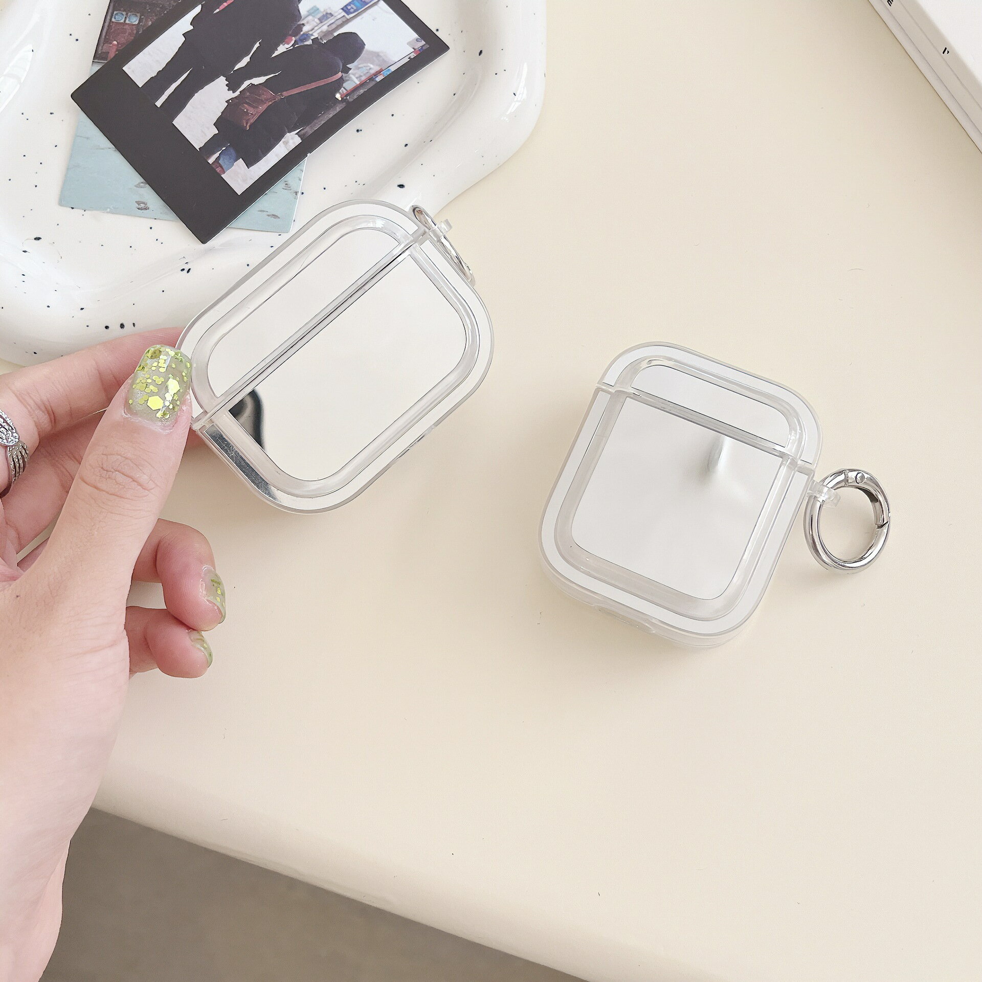 魅影單鏡面適用蘋果AirPods Pro2代藍芽耳機保護套蘋果3代耳機殼