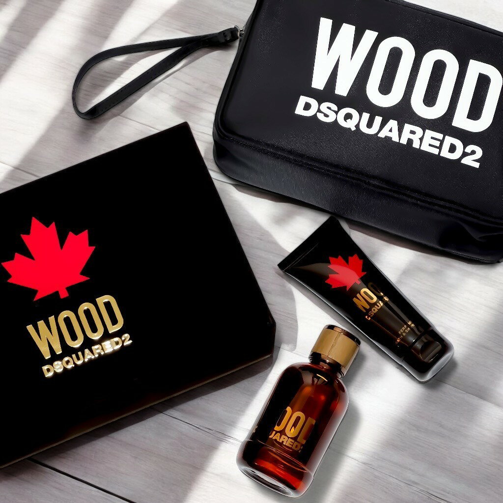 DSQUARED2 WOOD 天性 男性淡香水 禮盒 (100ML+沐浴精 100ML+盥洗包) ❁香舍❁ 99購物節｜滿額「免運費」