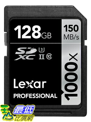 <br/><br/>  [106美國直購] Lexar Professional 1000x 128GB SDXC UHS-II/U3 Card (Up to 150MB/s read) w/Image Rescue 5 Software LSD128CRBNA1000<br/><br/>