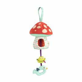 【美國B.Toys感統玩具】蘑菇說晚安(聲光安撫吊飾)【紫貝殼】