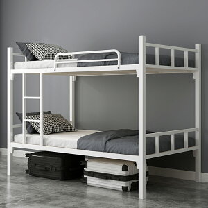 床 ● 上下鋪鐵床雙層鐵架床雙人員工子母床工人公寓架子高低鐵藝床