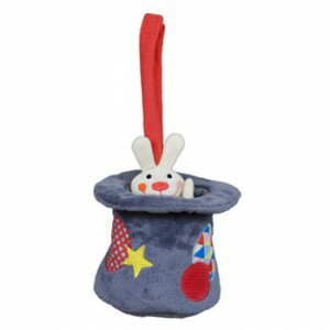 【法國ebulobo】魔法馬戲團-神奇音樂帽兔子 彌月禮 禮物 娃娃 彌月