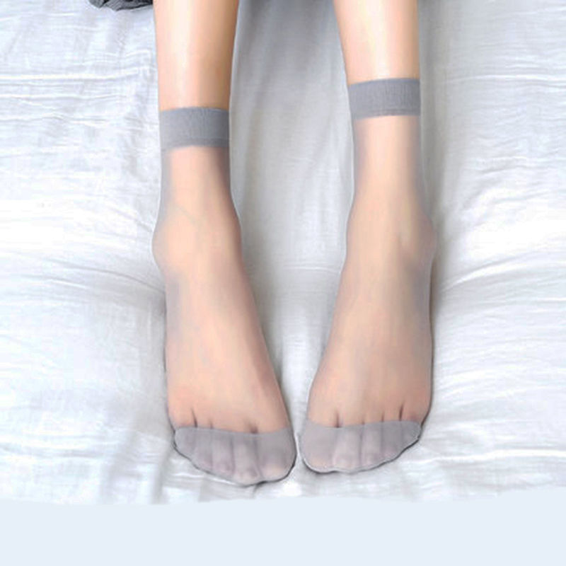 玻璃襪子女短襪透明玻璃絲水晶襪底夏季超薄款短絲襪船襪夏天