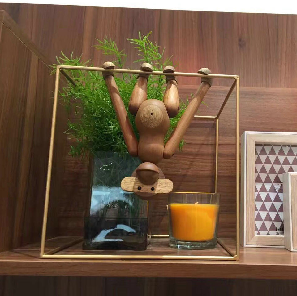 金屬高品質金色電鍍款立方體多邊形架子 展示架飾品架 首飾架