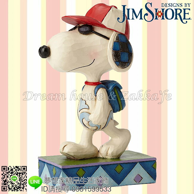 美國ENESCO精品 Jim Shore 愛木小灣 史努比 上學去 《 PEANUTS Snoopy 》 ★ 夢想家精品家飾 ★