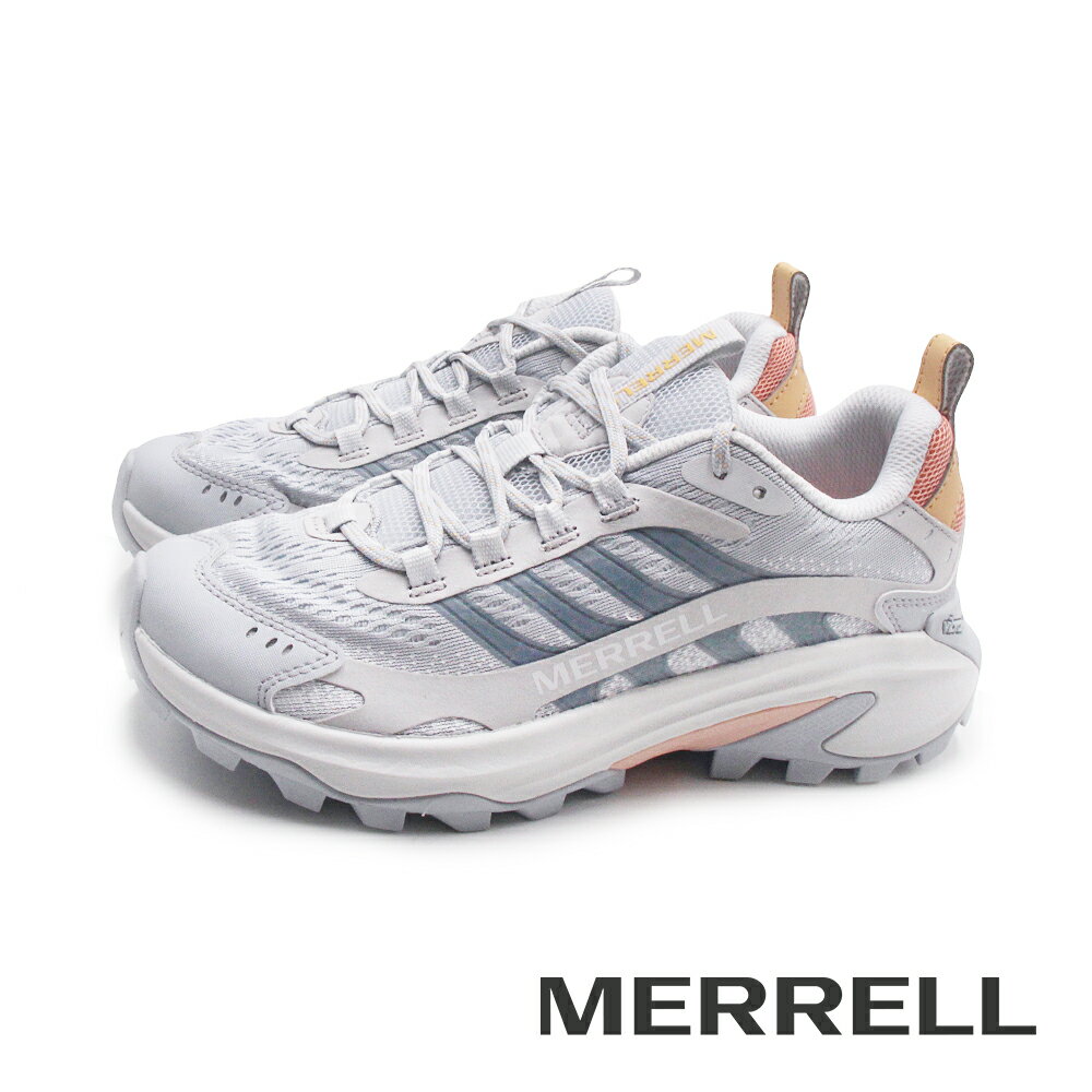 MERRELL(女)MOAB SPEED 2 透氣登山健行越野鞋 女鞋-灰藍色