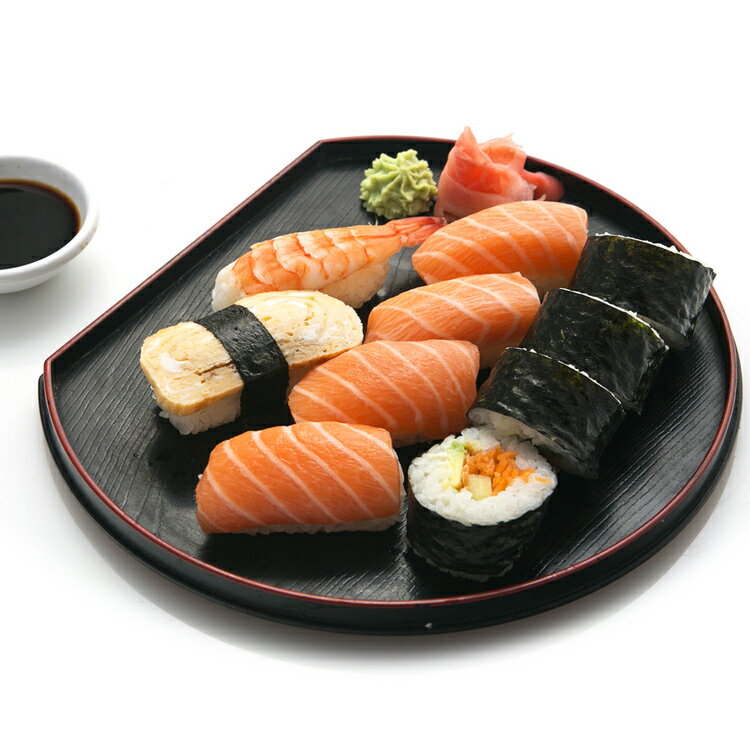 日式防滑托盤餐盤食品耐熱塑料不規則創意托盤壽司盤日韓料理餐具