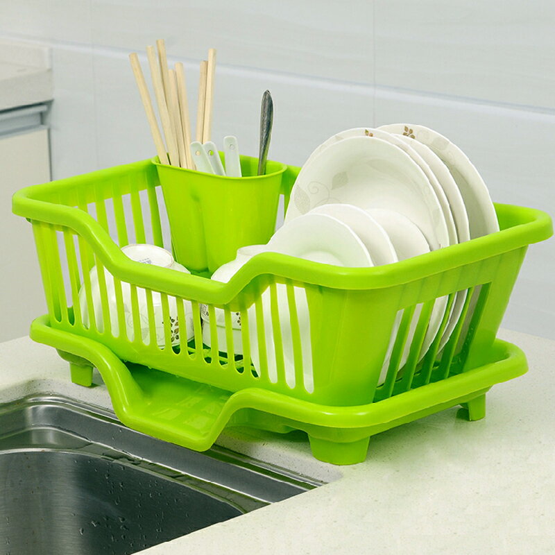 廚房放碗架塑料用品家用大全瀝水滴水碗碟架碗筷置物收納盒瀝水籃