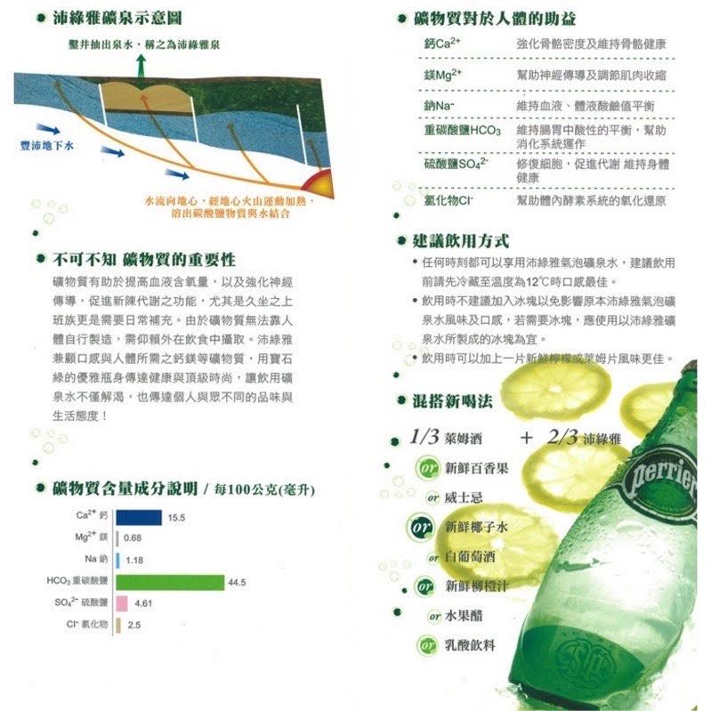 現貨免運 沛綠雅perrier天然氣泡礦泉水 330ml x 24瓶 (玻璃瓶) 公司貨 HS嚴選 2