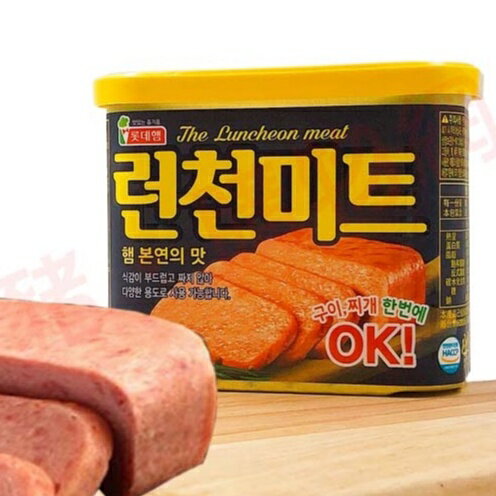 韓國 超熱銷!!!!! LOTTE 午餐肉罐 340g 罐頭 韓國罐頭 樂天午餐肉 部隊鍋 午餐肉 早餐肉 即食肉