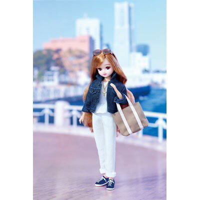【Fun心玩】LA87583 麗嬰 正版 TAKARA TOMY LICCA 莉卡 BIJOU 單寧休閒組(含莉卡娃娃)