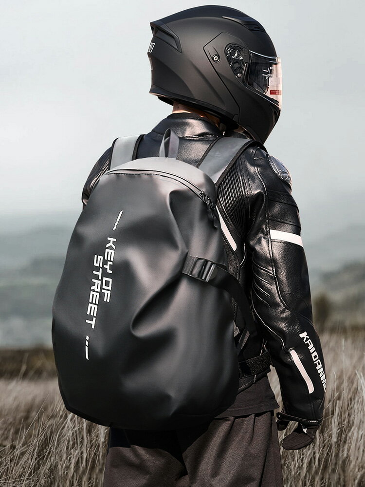 摩托車包全盔騎士包大容量防水摩旅裝備女雙肩機車騎行背包男