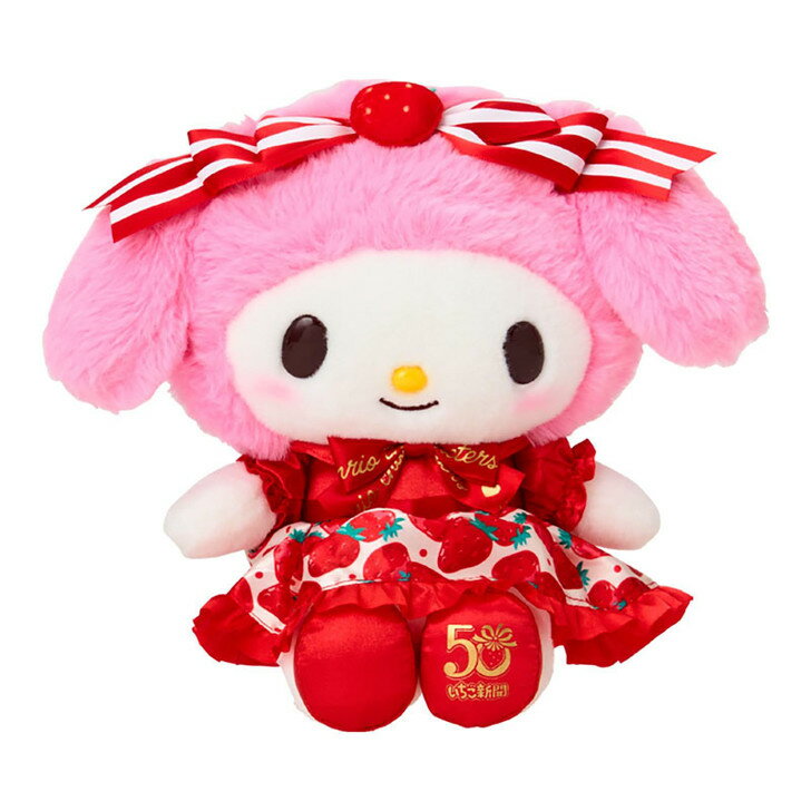 【震撼精品百貨】My Melody 美樂蒂~日本SANRIO三麗鷗 美樂蒂草莓新聞50th絨毛娃娃*83894