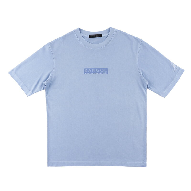 KANGOL 中性水洗印花T 淺藍 63251008 81 noO18