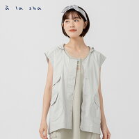 a la sha 水洗感設計連帽背心 a la sha 水洗感設計連帽背心