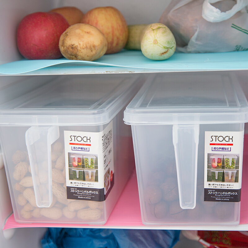 廚房密封盒食品盒子塑料透明儲物盒冰箱帶蓋分格食物收納盒保鮮盒1入