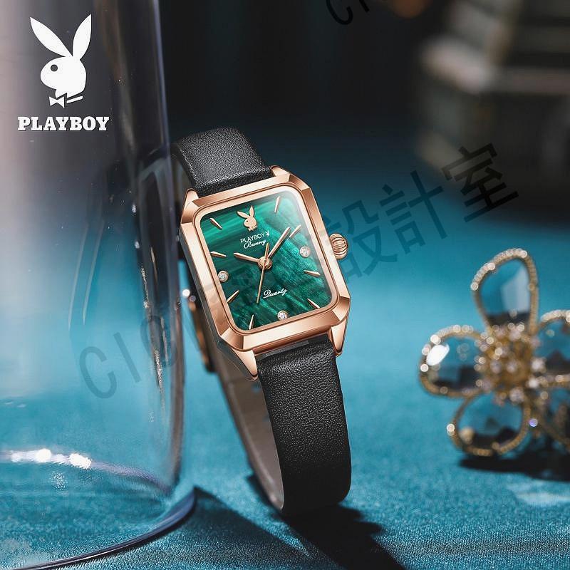 PLAYBOY 名牌手錶 2050(+原裝盒子）  石英錶 時尚小綠表 禮物首選 女士手錶【亞德機械五金家居】 6