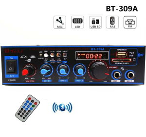 BT-309A-A家用音響功放機12V定制110V大功率USB錄音藍牙收音功放