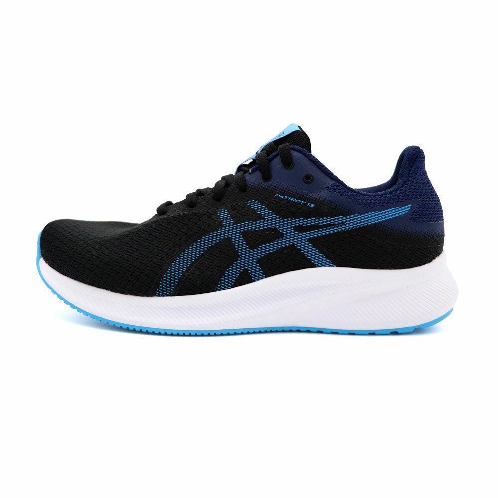 【全館滿額折】 Asics patriot 13 黑藍 網布 寬楦 輕量 休閒 運動 慢跑鞋 男款 B5513【新竹皇家1011B567-010】