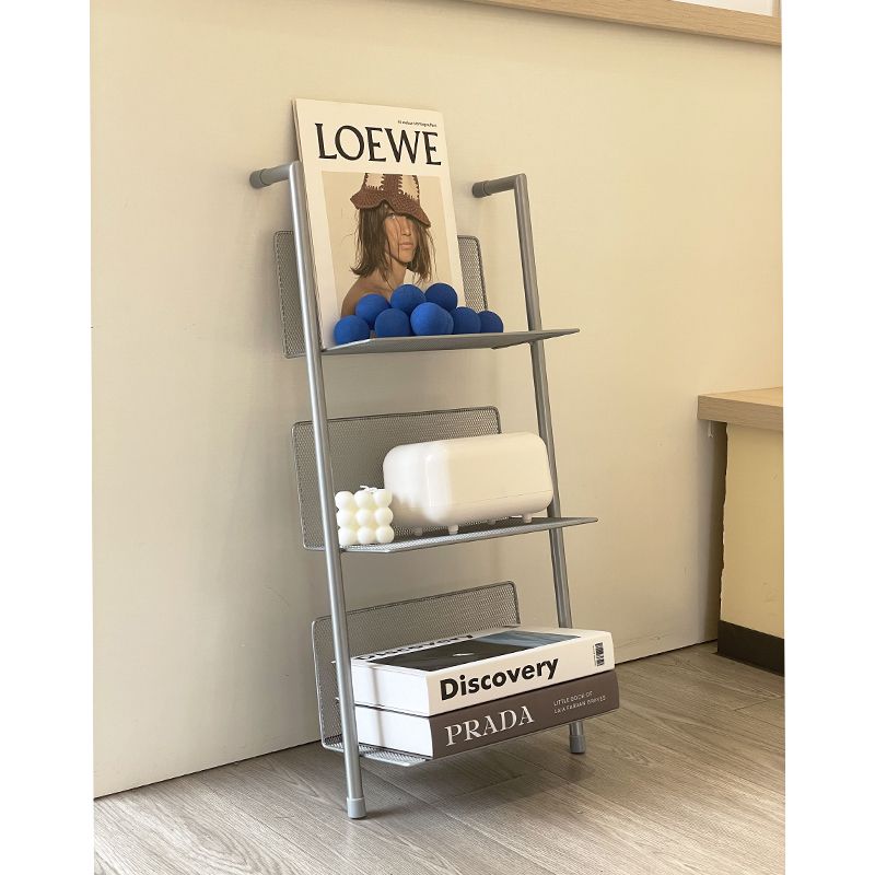 雜誌置物架 中古書架臥室置物架子落地式房間客廳雜志架ins風靠墻上多層書柜