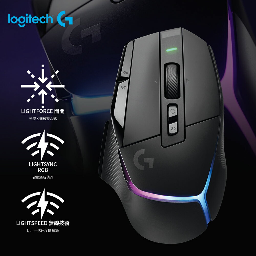 【Logitech 羅技】G502 X PLUS RGB 無線電競滑鼠 黑色【三井3C】