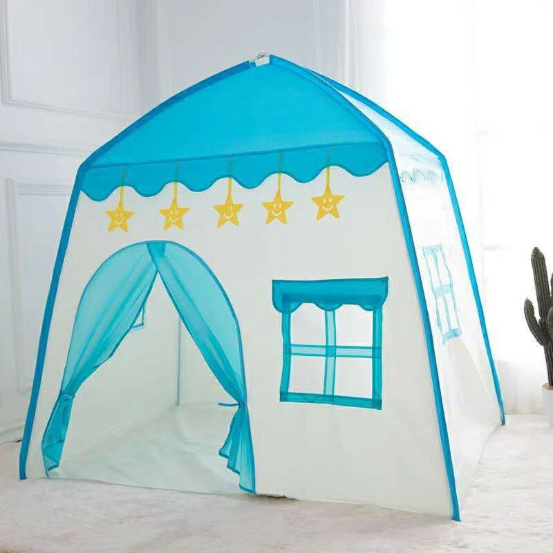 小帳篷 儿童室内遊戲公主屋小型城堡女孩男孩玩具睡覺 床上露營帳 免搭建 秒開帳 野外露營 便利帳 遊戲屋『蓁澄媽好物』 5