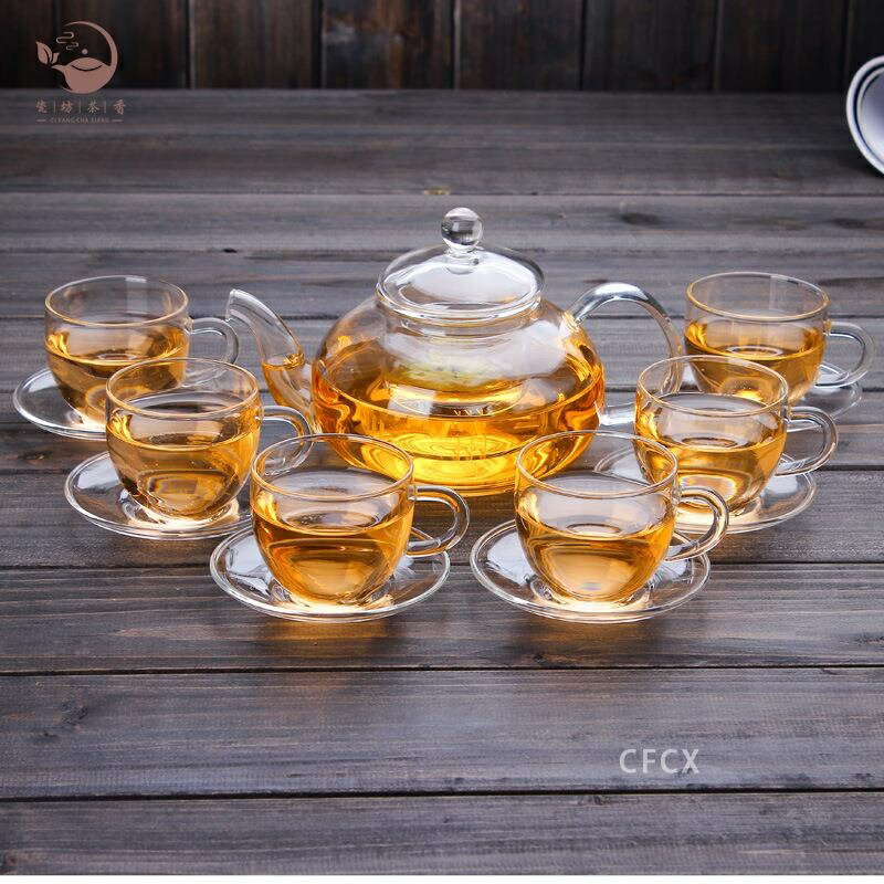 玻璃茶具 茶壺家用 花茶壺 花茶套裝 玻璃功夫茶壺 煮茶器 泡茶組 茶具組 泡茶器 功夫茶具 泡茶杯
