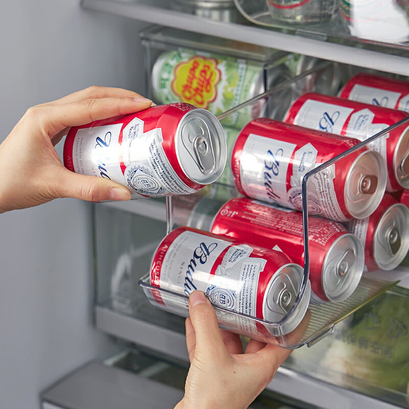 亞克力透明冰箱收納盒塑料整理神器啤酒飲料廚房用品易拉罐可樂