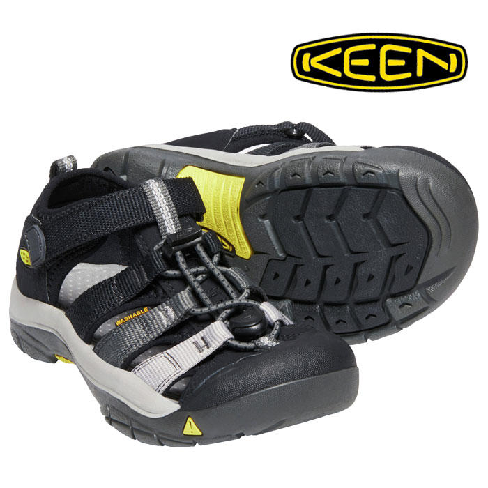 零碼出清 美國 KEEN NEWPORT H2 大童 護趾涼鞋-黑灰 # 1020359