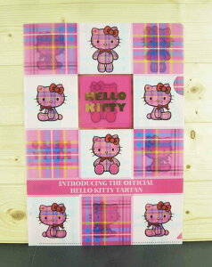 【震撼精品百貨】Hello Kitty 凱蒂貓 文件夾 35th熊(格子) 震撼日式精品百貨