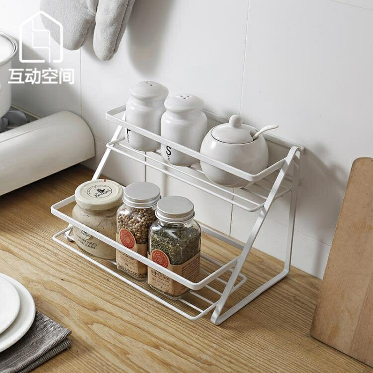 收納架家用廚房置物架多層調味瓶佐料落地收納盒【夏沐生活】