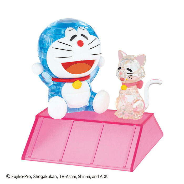 BEVERLY 透明立體拼圖 哆啦A夢 & 小咪 35片 【鯊玩具】