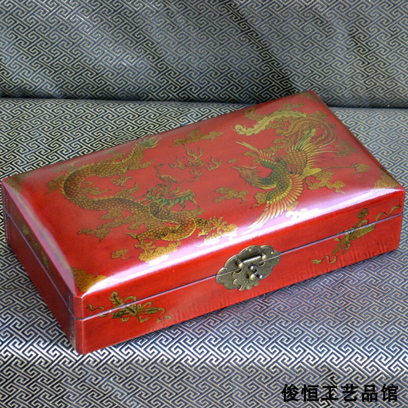 中國風首飾盒韓國歐式首飾盒仿古懷舊結婚龍鳳嫁妝禮金聘禮收納盒