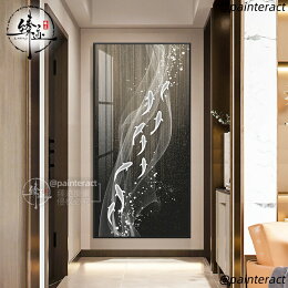 年年有餘 輕奢入戶玄關裝飾畫