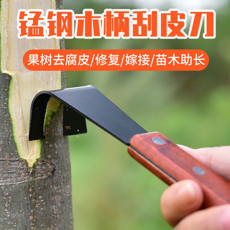 嫁接刀 修花剪 修枝刀 專用腐爛病刮皮樹皮刮刀多功能園林果樹環剝刀環割刀棗樹開甲嫁接『cyd20284』