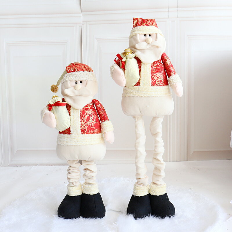 圣誕節裝飾品新年元旦公仔娃娃布偶圣誕樹下擺件圣誕老人雪人1米