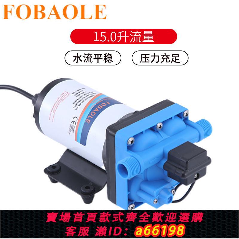 【臺灣公司 可開發票】15升交流電動高壓隔膜泵110V/220V家用增壓噴霧器自吸水泵FOBAOLE