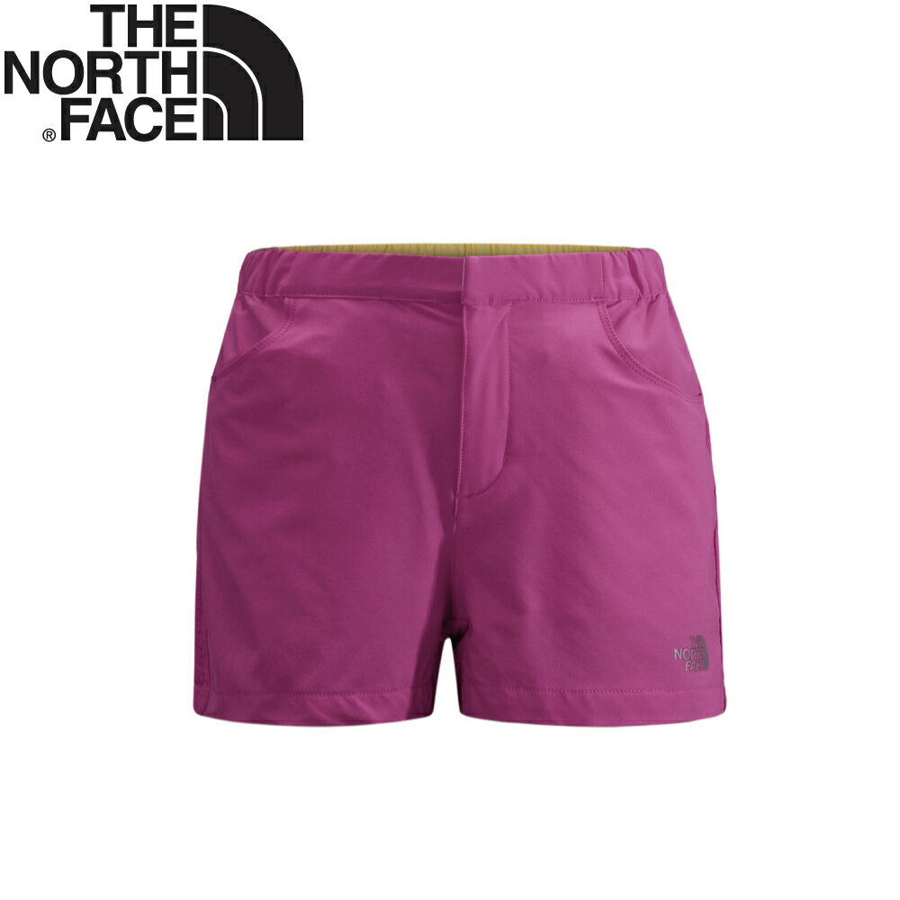 【The North Face 女 SCafe短褲 覆盆子玫瑰】 NF00CZR4/短褲/休閒短褲