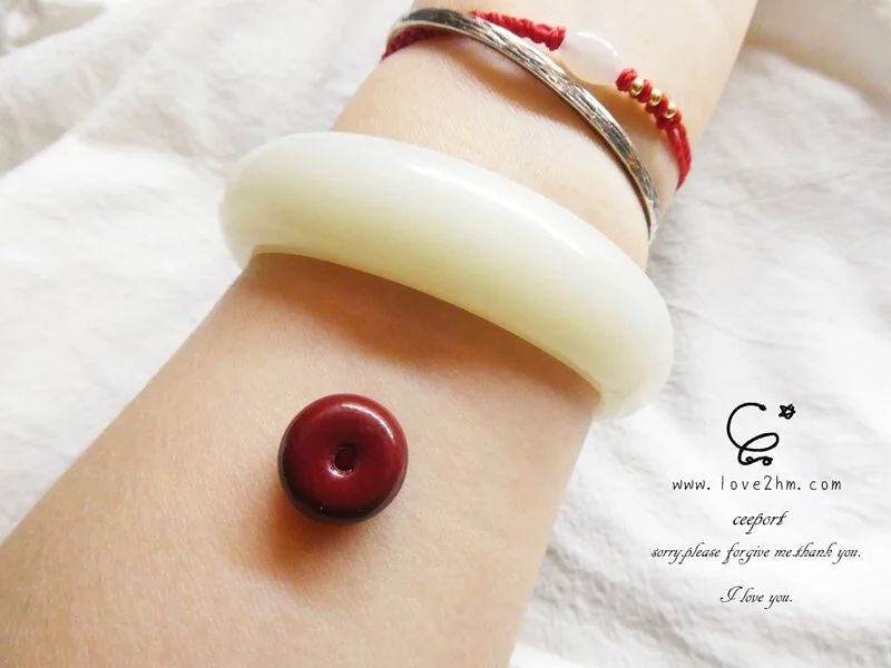 97.25%紫金砂平安扣 (素面) 硃砂 水晶飾品 晶晶工坊-love2hm 1