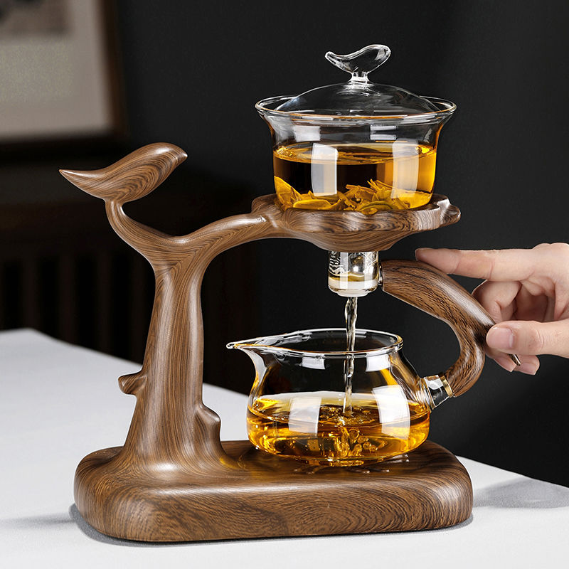 【工廠直銷】可開發票/特惠 免運 功夫茶具 泡茶壺 自動茶具 玻璃茶具 玻璃自動茶具套裝網紅磁吸泡茶壺茶杯家用功夫茶懶人泡茶神器高檔特惠/開立發票 全館八折 Z1025