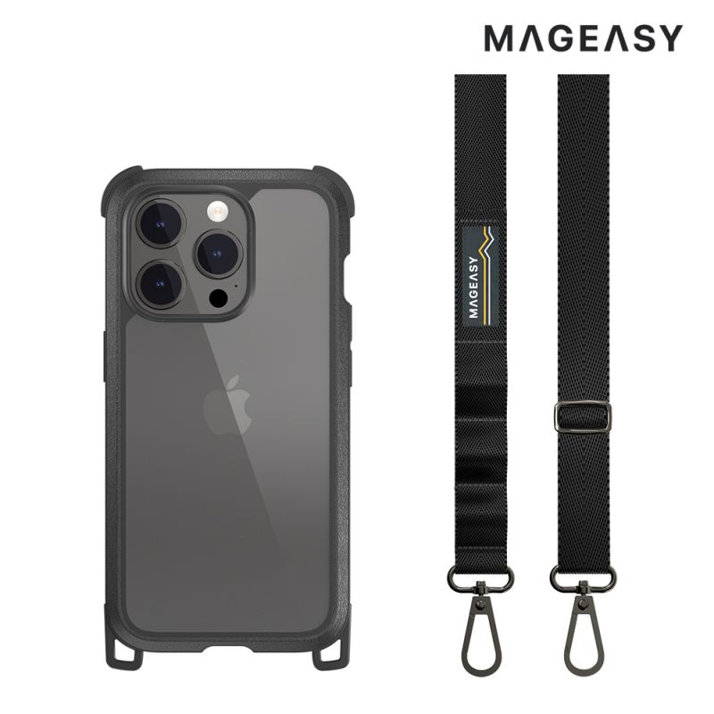 手機殼 防摔殼 MAGEASY Apple iPhone 15 Pro Max Odyssey + Strap 保護殼【愛瘋潮】【APP下單4%點數回饋】