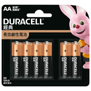 【最高22%回饋 5000點】Duracell 金頂 鹼性電池3號 12入
