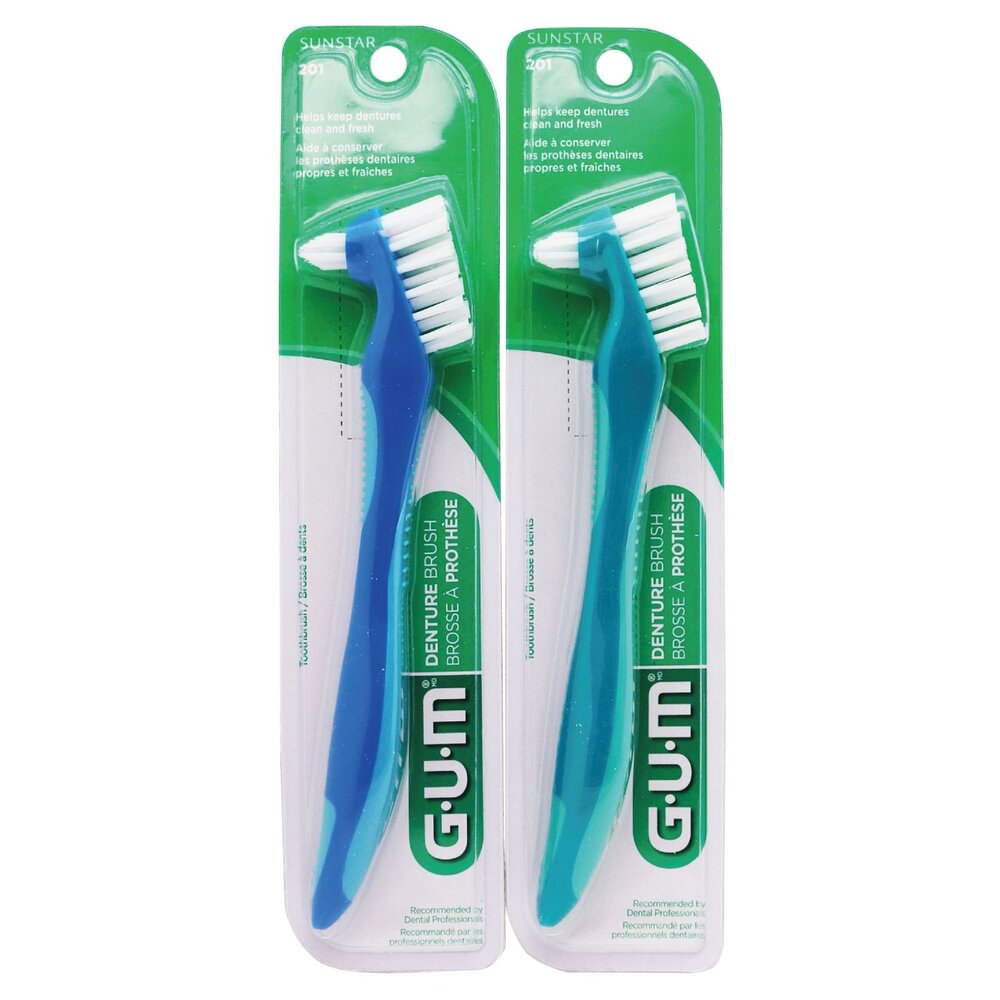 【牙齒寶寶】G.U.M 雙頭假牙專用牙刷一支 假牙清潔刷 假牙刷 假牙清潔 義齒刷