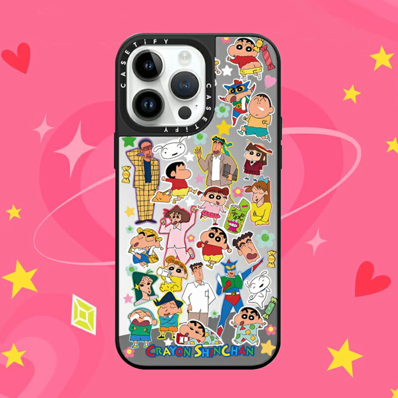 CASETiFY×蠟筆小新適用蘋果16promax/iphone15pro/14plus/13pro/max手機殼保護套