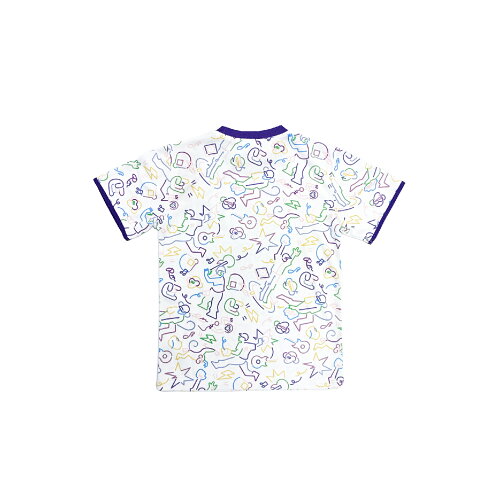 DZP-XII塗鴉線條短T-白 3