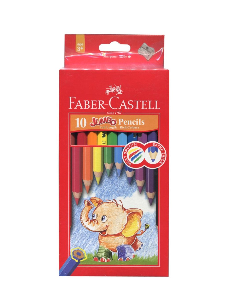 德國 Faber-Castell 輝柏 111610 大六角彩色鉛筆 (6.0mm) (10色) 0