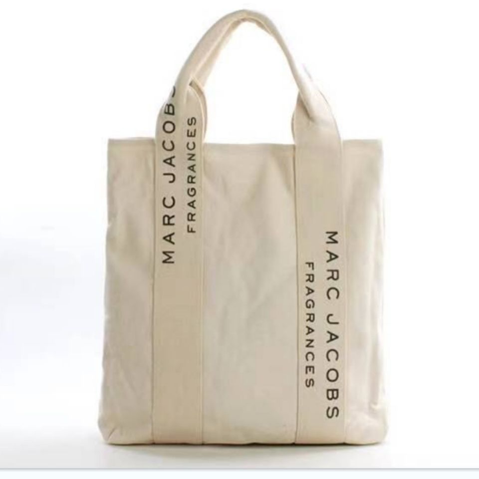 購物袋 2023時尚雜志附錄包潮牌白色日系帆布包購物袋單肩拎包手提托特包-快速出貨