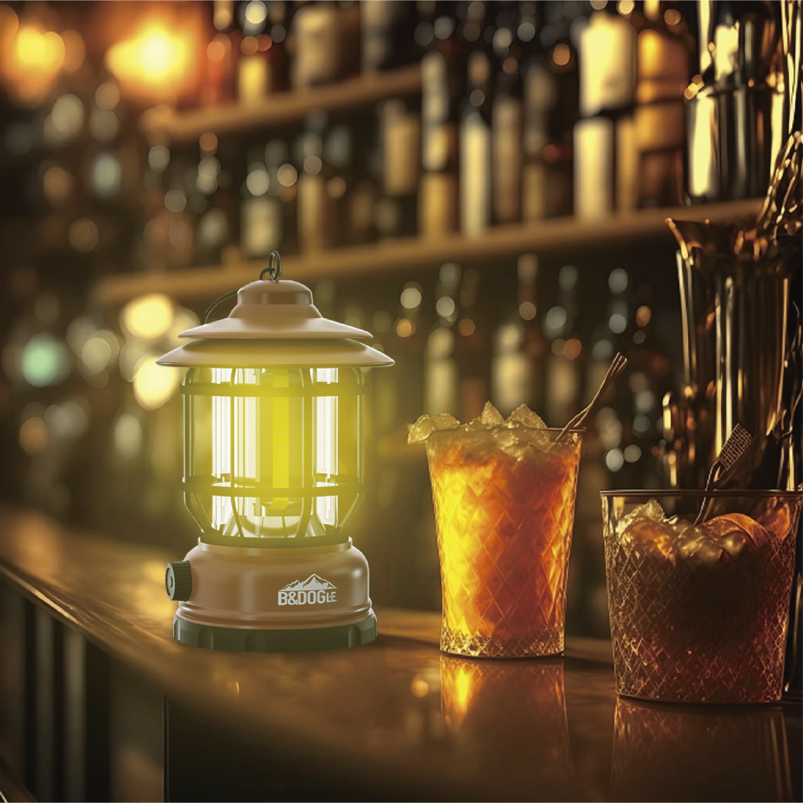 美式復古露營燈 可調光黃光 TYPE-C充電 18650 帳篷燈 照明燈【Carster】 4