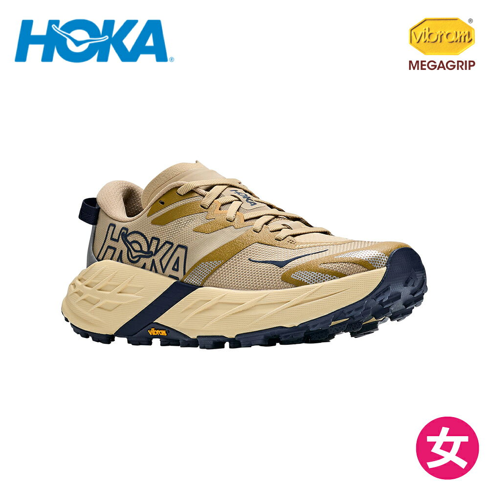 【HOKA 法國 女 Speedgoat 7 越野鞋《灰綠/小麥》】HO1171929/戶外鞋/休閒/登山
